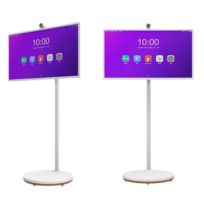 22/25/32 Inch Smart 4K Touch Screen Movable Rechargeable Portable TV, With Wheels for Easy Movement,