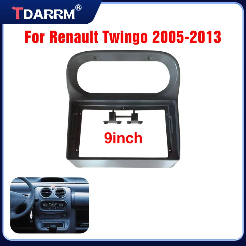 

9 INCH Car DVD Player Dash Fitting Panel Kit Car Audio 2DIN Adapter Car Fascia Frame For Renault Twingo 2005-2013 Radio Panel