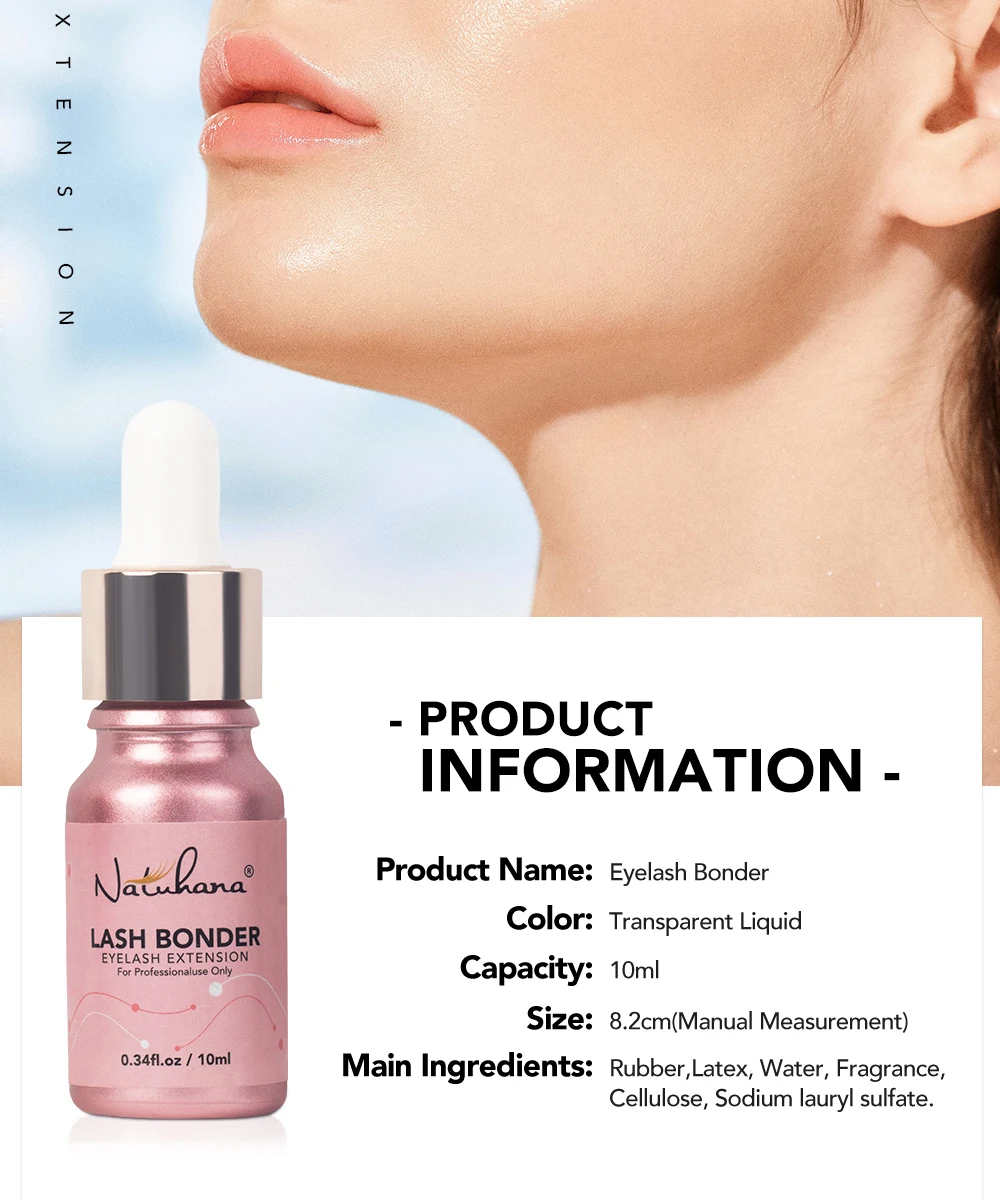 NATUHANA Super Bonder für Wimpernverlängerungen Schnell Trocknender Wimpernkleber-Versiegler Reduziert Dämpfe Langanhaltend – Detail 2