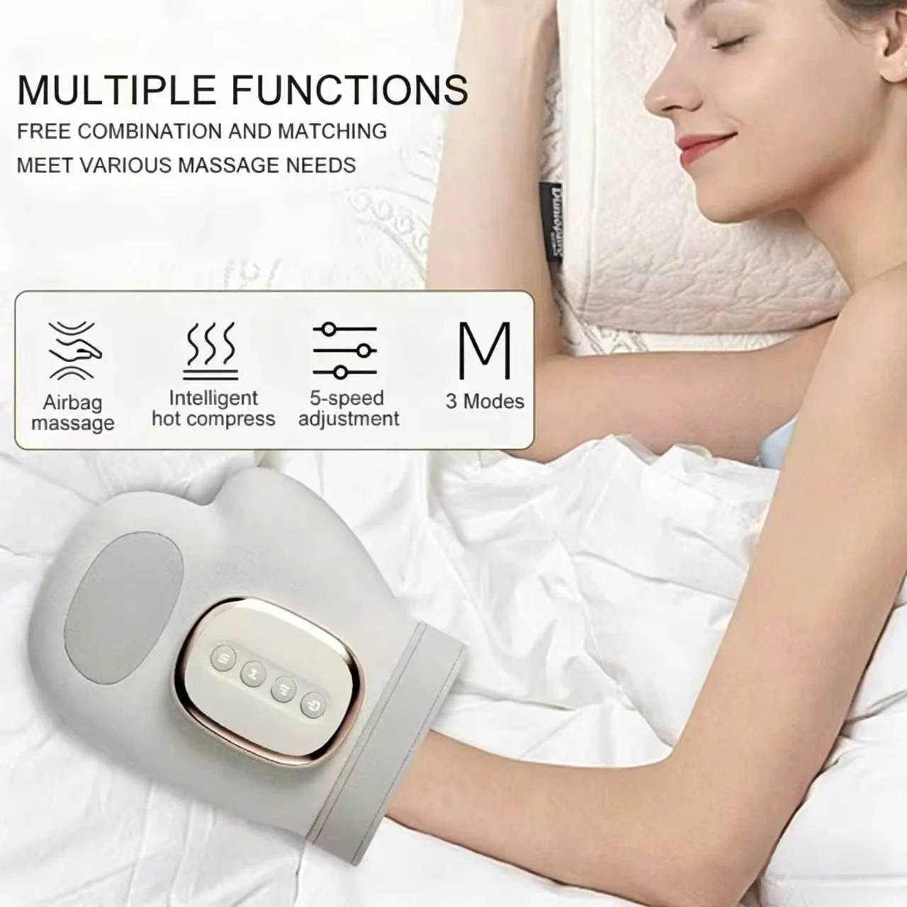Hand Massager with 3 Modes, Electric Compression for Carpal Tunnel, Cordless Relaxation Gift