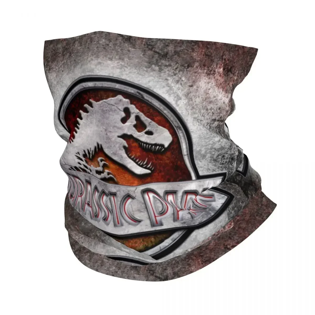 Dinosaur Print Bandana Neck Gaiter for Hiking Camping Men Women Wrap Scarf Balaclava Warmer