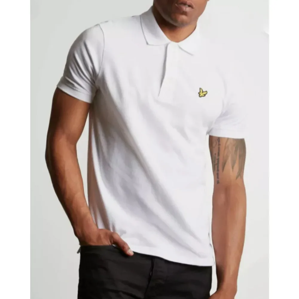 TLL Men's High-quality Brand Printed Short-sleeved POLO Shirt LYLE and SCOTT POLO T-shirt Loose Casual Short-sleeved Sports Top