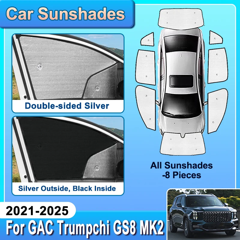 

For Trumpchi GS8 Accessories 2021-2025 GAC ES9 MK2 Car Upgraded Sunshade Side Window Heat Insulation Sun Shield Cover Accesorios