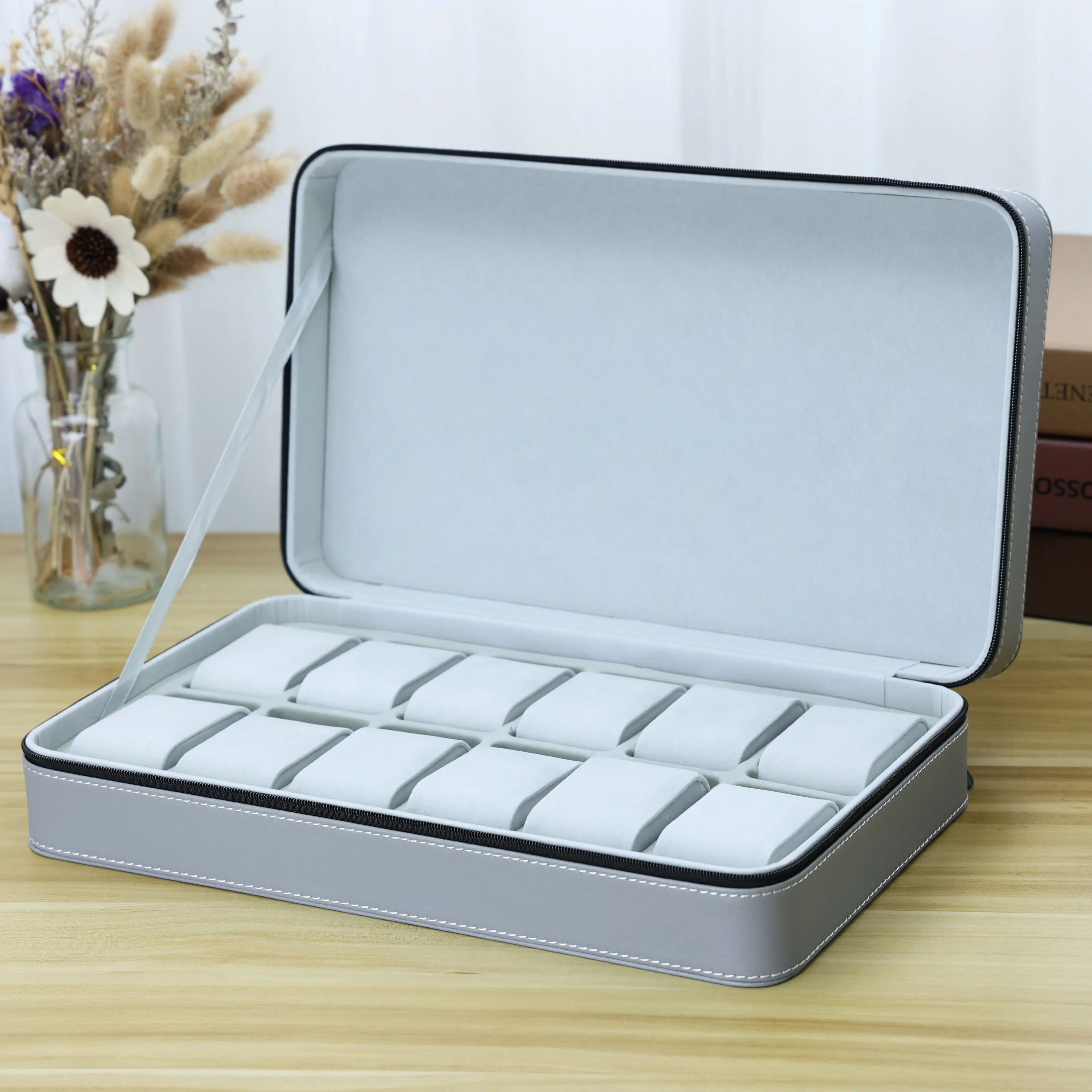 6/10/12 Watch Storage Organizer -Portable Watch Box with Zipper for Men Women - Gift for Friends - Holiday Present -