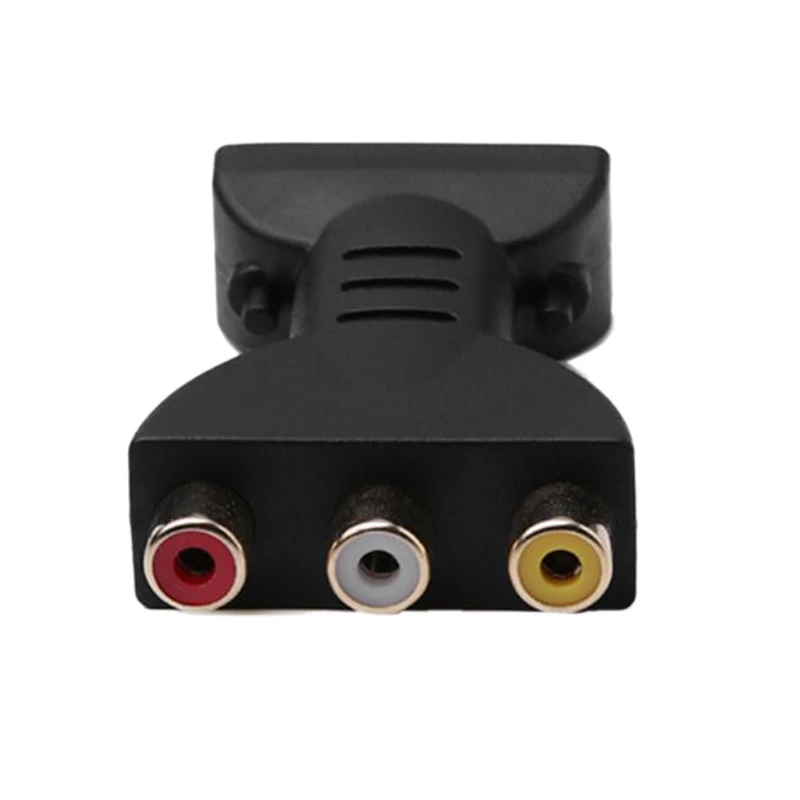 -Compatible con 3 adaptadores de audio y vídeo RGB - Conector de componentes de adaptador de audio y vídeo macho a 3