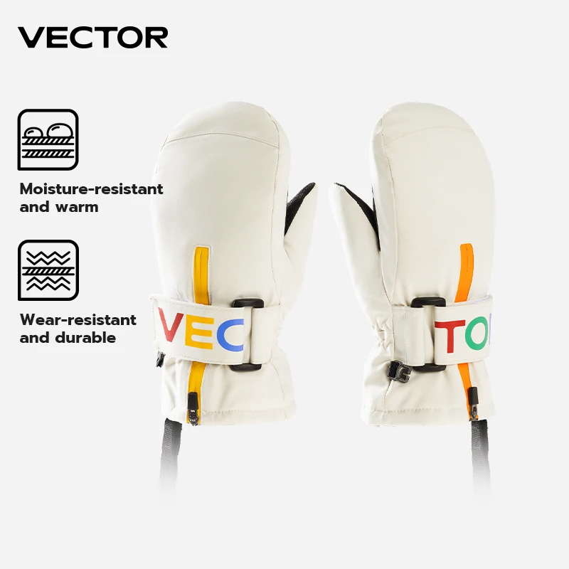 

VECTOR -20 Degree Children's Boys and Girls' Finger Tight Skiing Gloves, Moisture Resistant and Warm P Cotton Gloves PU Palm