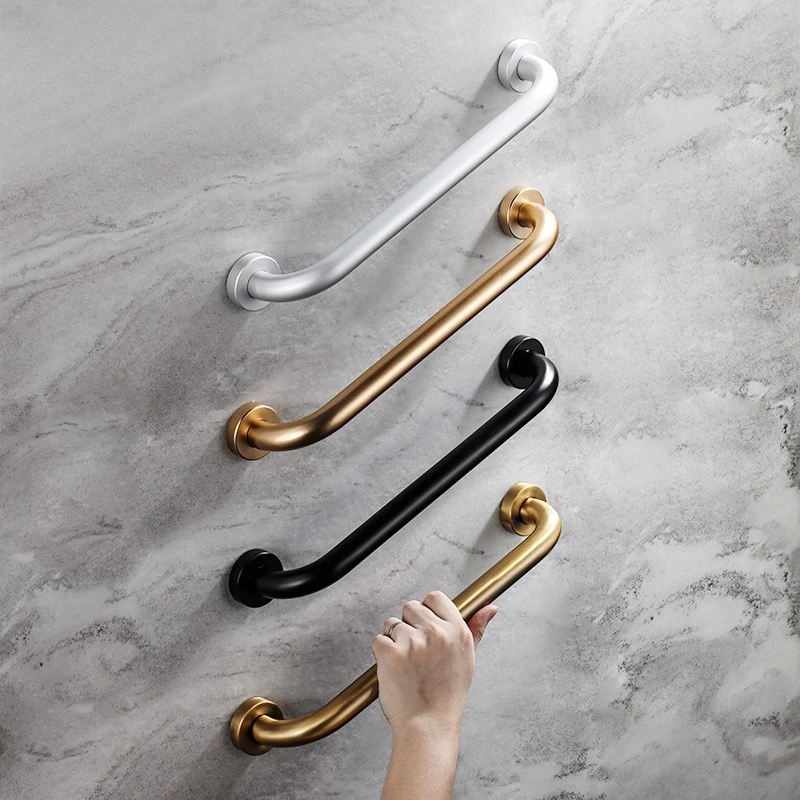 1Piece Brass Bath Shower Safety Grab Bar Handicapped Elderly Towel Hanging Rose Gold Oil Rubbed Bronze Antique Anti-slip Rail