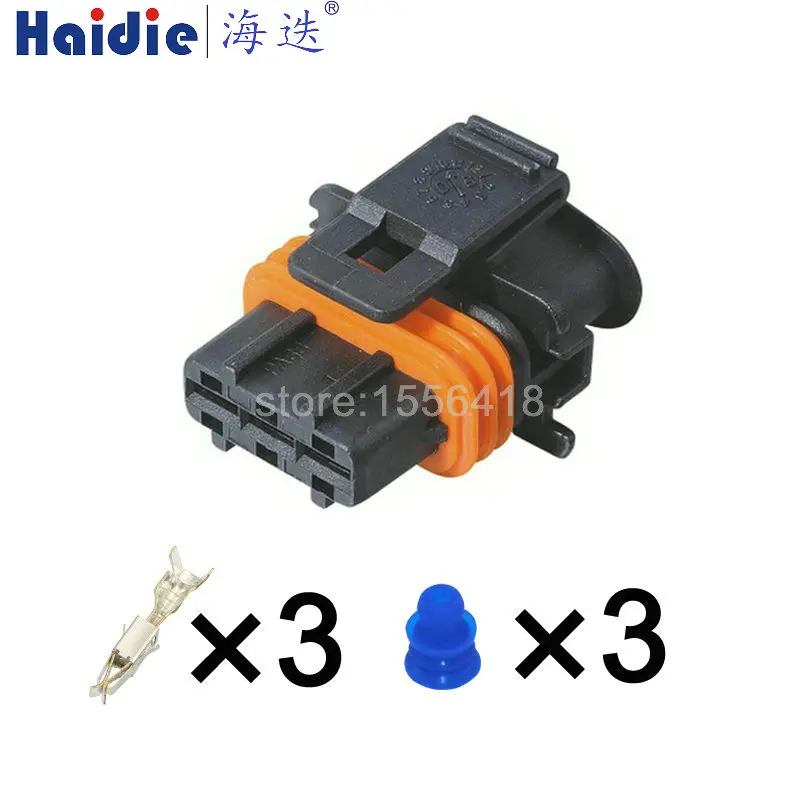 

1-20 sets 3pin 3.5series electrical waterproof housing cable connector 1928404073 HD036B-3.5-11