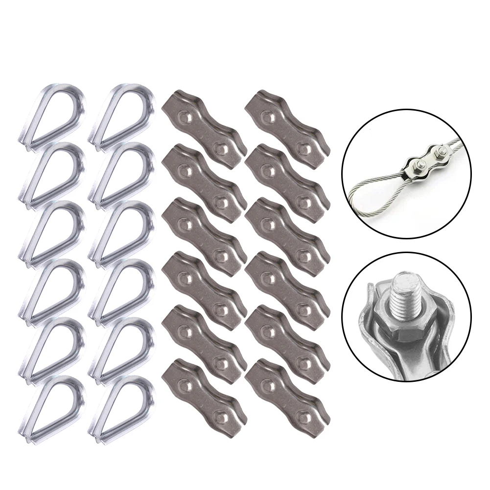 Comprehensive Set 304 Stainless Steel Clip Wire Rope Eyes Acid Resistant Disassemble And Reuse Easy To Install