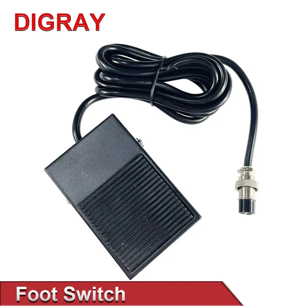 DIGRAY Metal Foot Switch TFS-1 10A 250VAC Line Length 1.9M Self-resetting Small Pedal