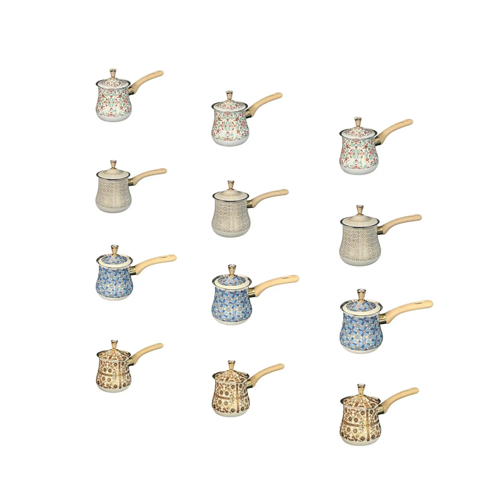 وعاء قهوة تركي من الفولاذ المقاوم للصدأ وعاء ذوبان الزبدة مع غطاء حرارة متعددة الاستخدامات #3