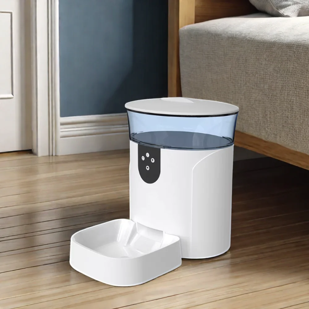 Smart Automatic Wide Angle CMOS Sensor Echo Cancellation Night Vision Features App Controlled Built-in Mic Wifi Pet Feeder