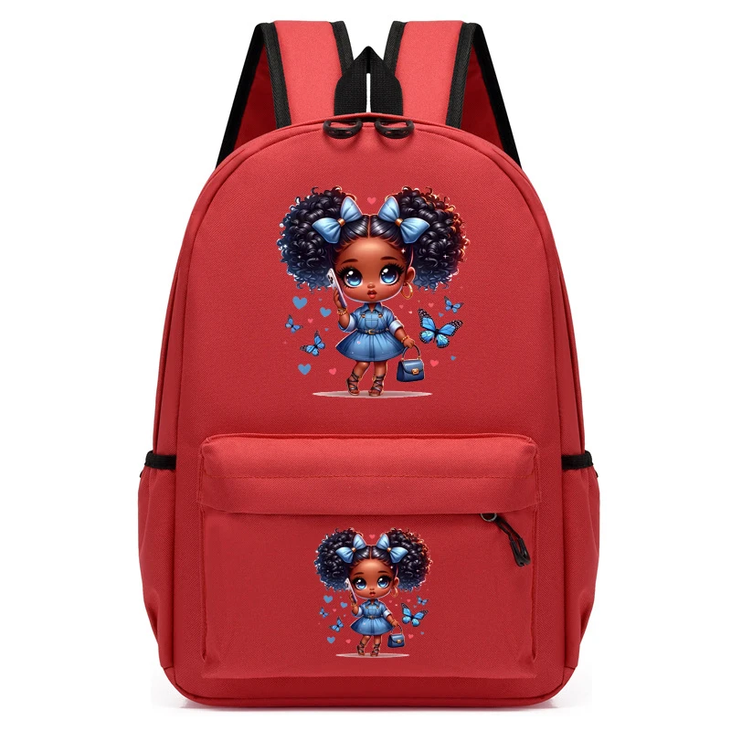 Mochila infantil de borboleta preta e azul para adolescente, bonito jardim de infância, mochila infantil, meninas viagem Bagpack