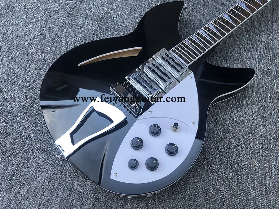 electric guitar，black color, 360 12strings，high quality guitar，3-Piece Pickup，Rosewood Fingerboard，free shipping