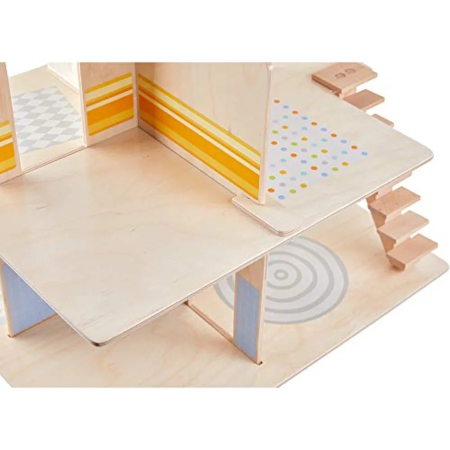 Little Friends Dollhouse Town Villa with 10 Pieces of Furniture