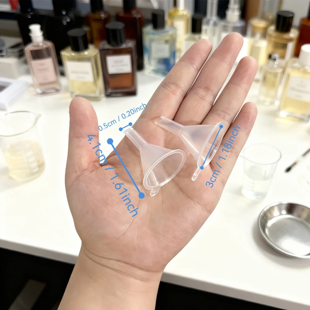 20/50 Transparent Small Funnels, Narrow-Mouth Plastic Funnels, Suitable for Laboratory and Filling Tools, Sand Art, Aromatherapy Filling, Laboratory Funnels, Transparent Plastic