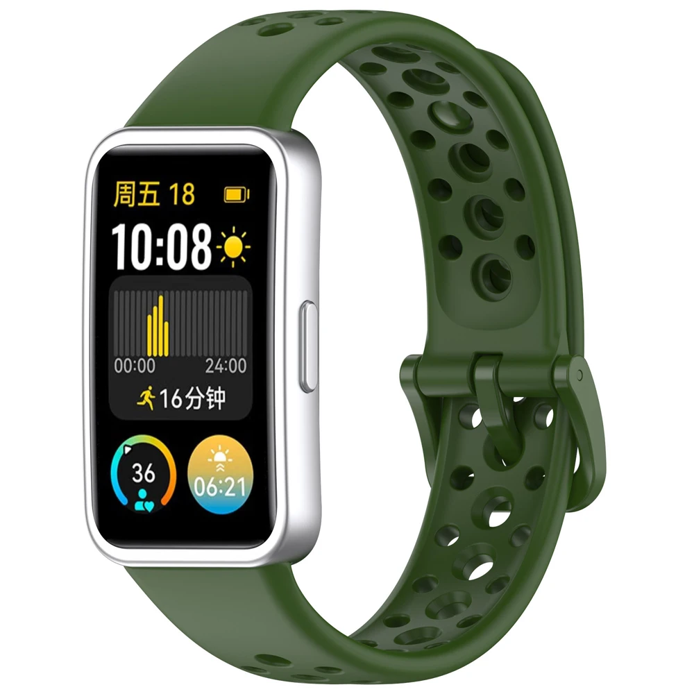 Respirável Silicone Wristband para Huawei Watch, Watch Strap, Acessórios de Substituição, Band 8, 9