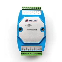 WP3084ADAM 8VI 0-10V módulo de adquisición de voltaje de entrada analógica RS485 MODBUS RTU comunicación WELLPRO