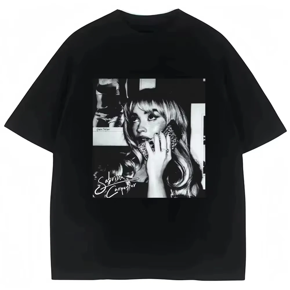 Camiseta retro Sabrina Carpenter Sweet Tour Fashion hip - hop camiseta súper grande para mujeres fanáticos de la camiseta Y2K