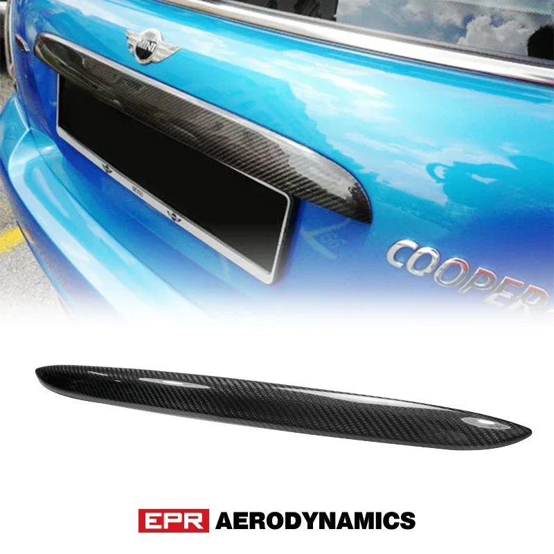 Car-styling For Mini Cooper S MK1 2001-2006 R50 R52 R53 Carbon Fiber Rear Trunk Boot Lid Grib Trim Stick on Type