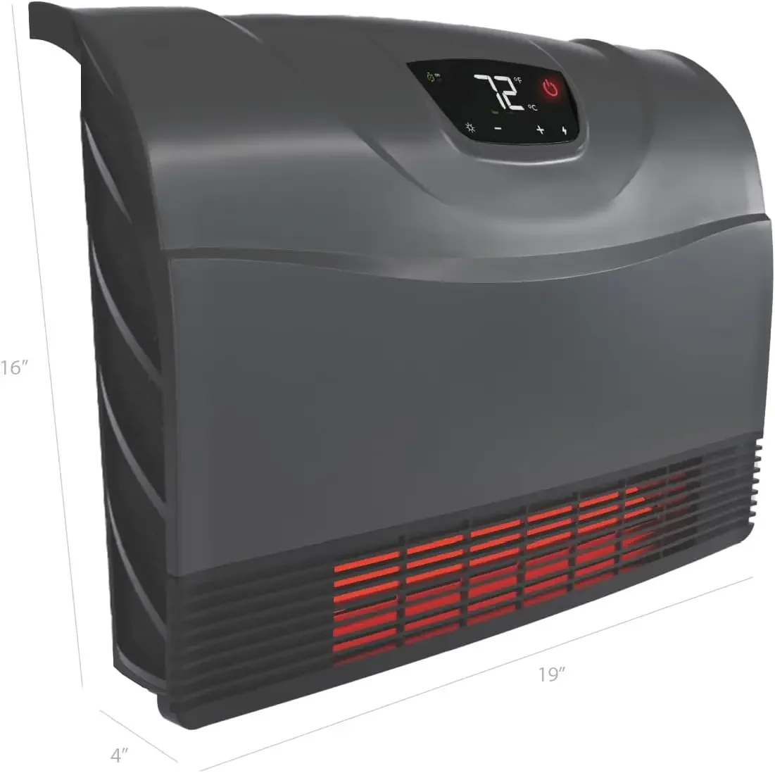 Screen - 1500 Watt ~ Infrared Space Heater ~ Wall Mounted ~ Wifi Enabled Grey with WIFI