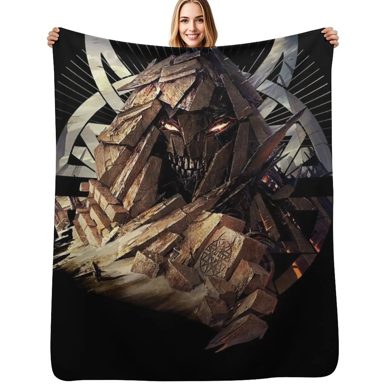 

Disturbed Throw Blanket Travel Size Cozy Blanket for Plane Train