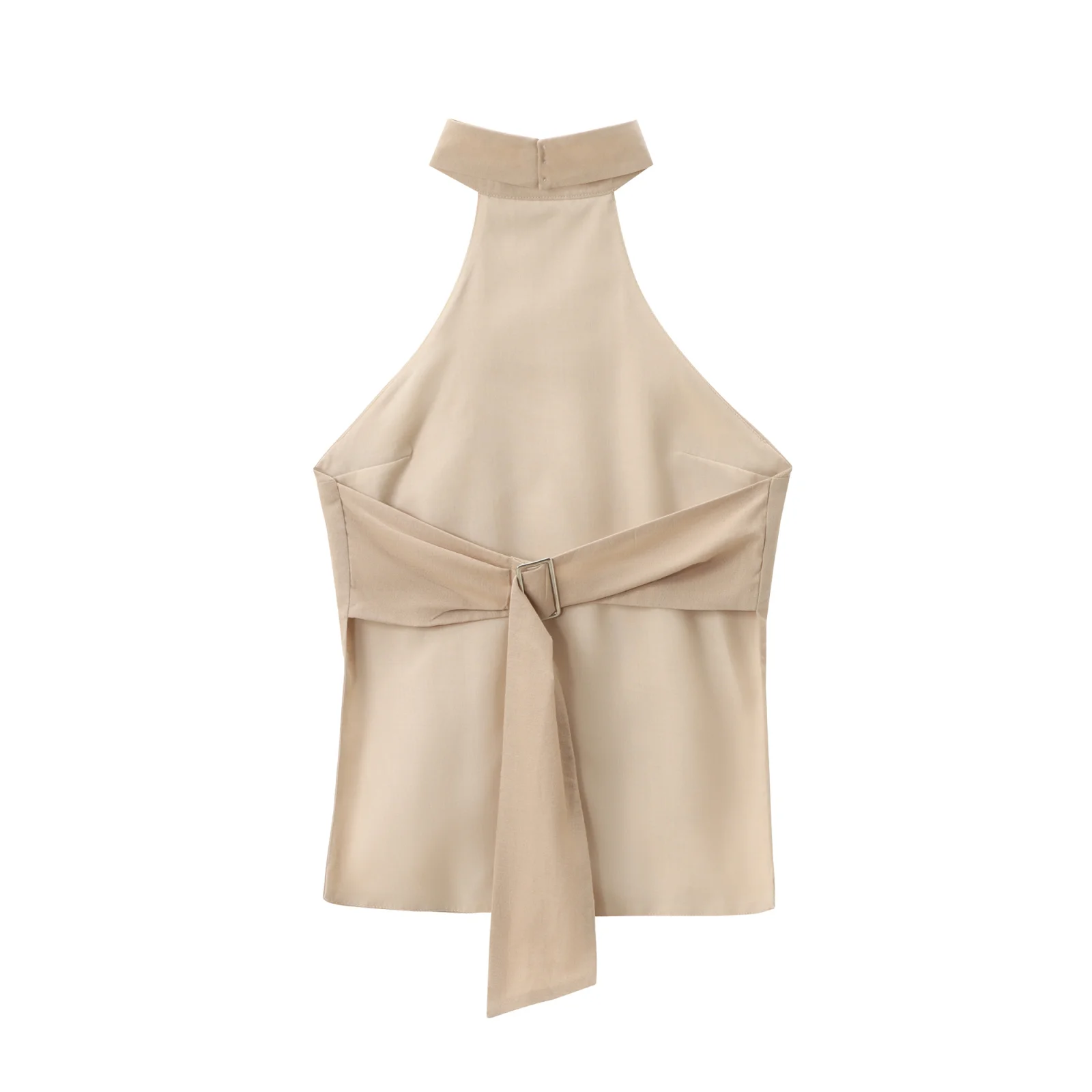 سترة نسائية جديدة من ZBZA لفصل الخريف بتصميم عصري وأنيق مع مشبك معلق على الرقبة، متعددة الاستخدامات مصنوعة من ألياف البوليستر...