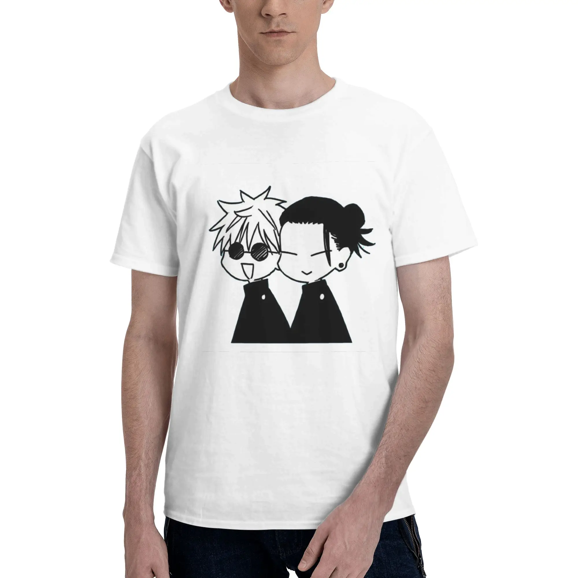 

Футболка Gojo Satoru and Geto Suguru из 100% хлопка, мужские модные футболки, мужские футболки с круглым вырезом и коротким рукавом, S-6XL