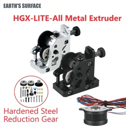 Piezas de impresora ES-3D hgx-lite, extrusora de engranajes de reducción de acero endurecido de Metal, PLA/TPU para Series CR-10/10S/Ender-3/3 V2