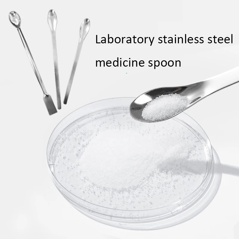 1pcs Stainless Steel Medicinal Ladle Spoon Chemistry Experiment Medicines In Lab Broadtail Stainless Steel Drug Spoon