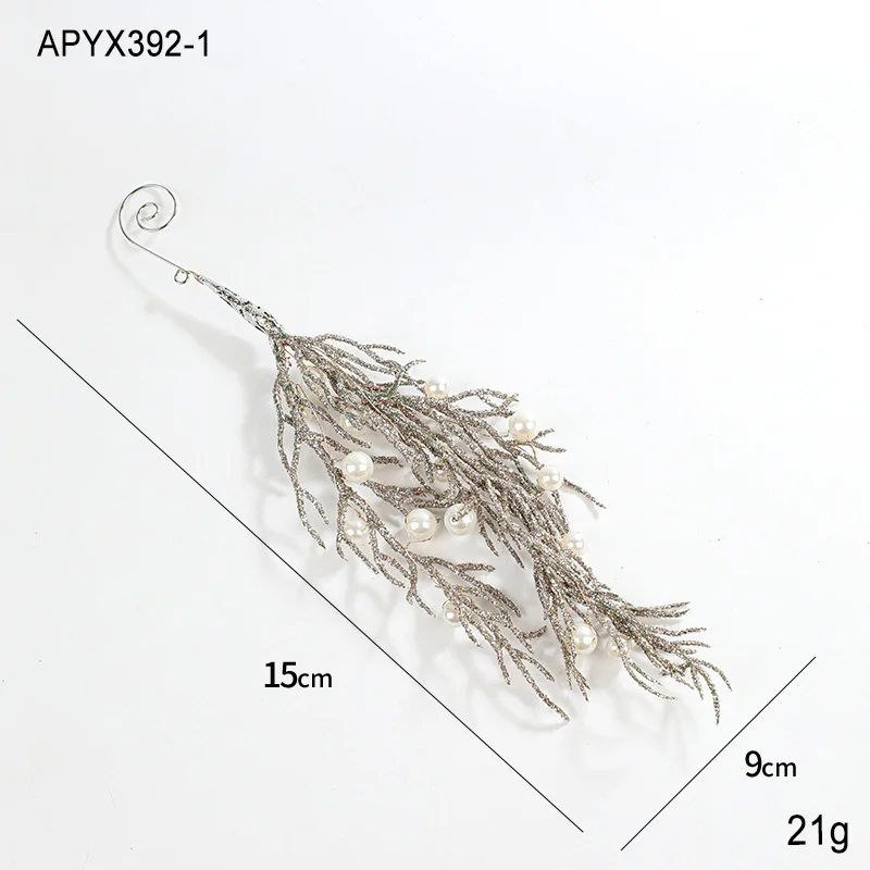 Christmas Artificial Christmas Glitter Branches DIY Realistic Simulated Christmas Cypress Leaves Elegant Party Decor Navidad - Image 6