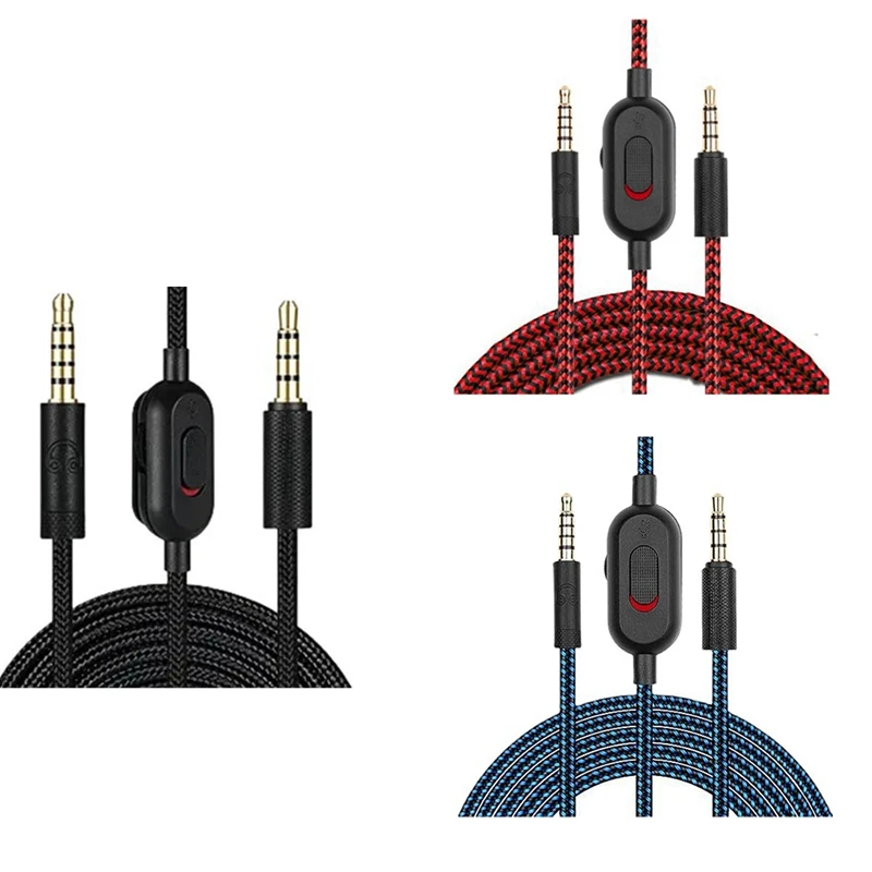 2M Replacement Audio Cable For Logitech GPRO X, G233, G433 Headphones Includes Volume Control And Mute Function