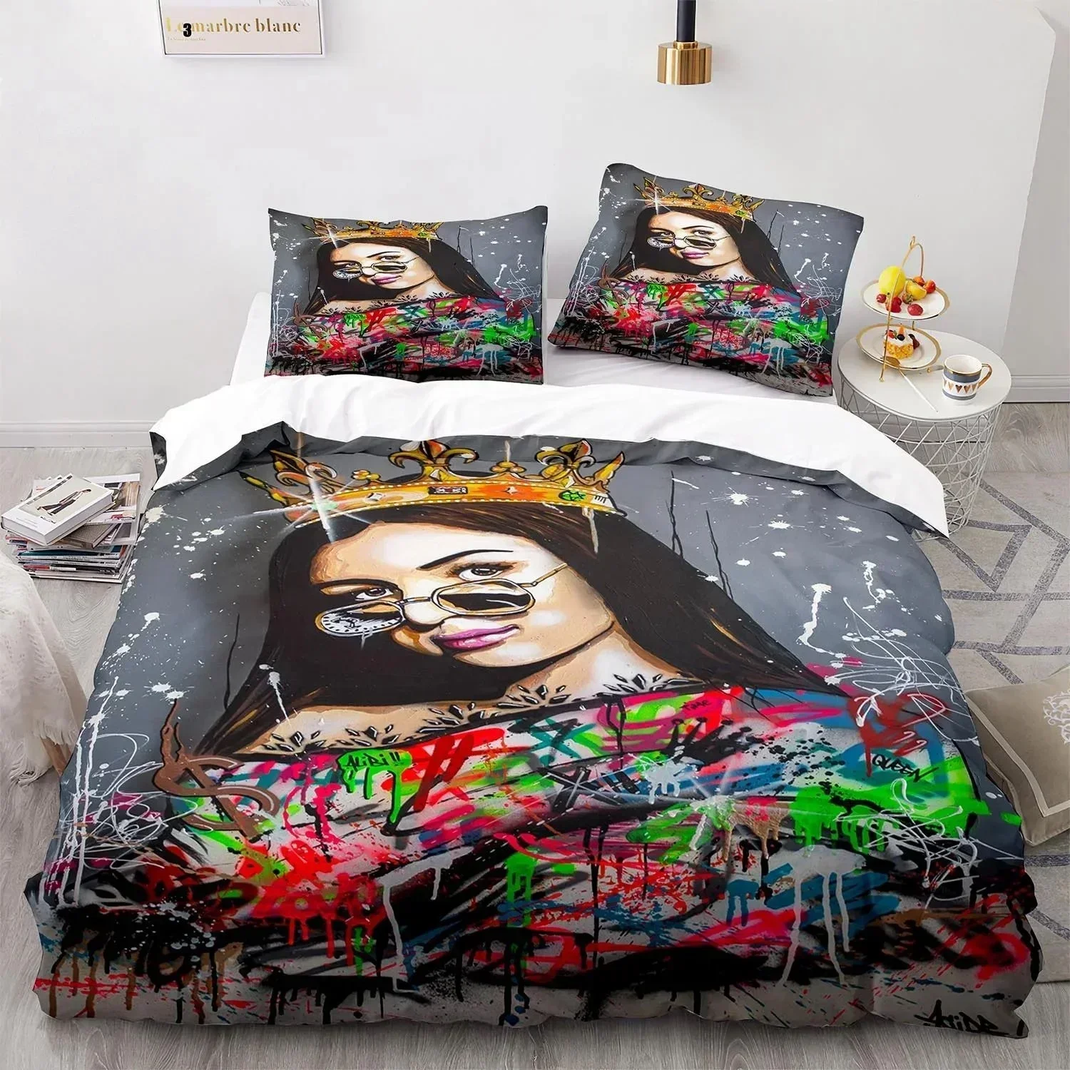 Fashion 3D Printed Singer E-Eva Queen Bedding Set Boys Girls Twin Queen King Size Duvet Cover Pillowcase Bed boys Adult Bedroom