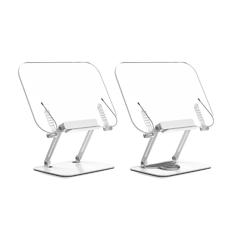 

Foldable Tablet Stand Reading Rack Desktop Bookshelf with Portable Tablet Mount C1FD