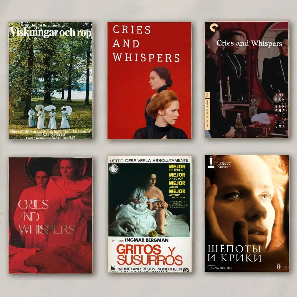 classic movie C-Cries And Whispers 1972-S Poster Modern Wall Decal for Living Room Cafe Office Bar and Bedroom