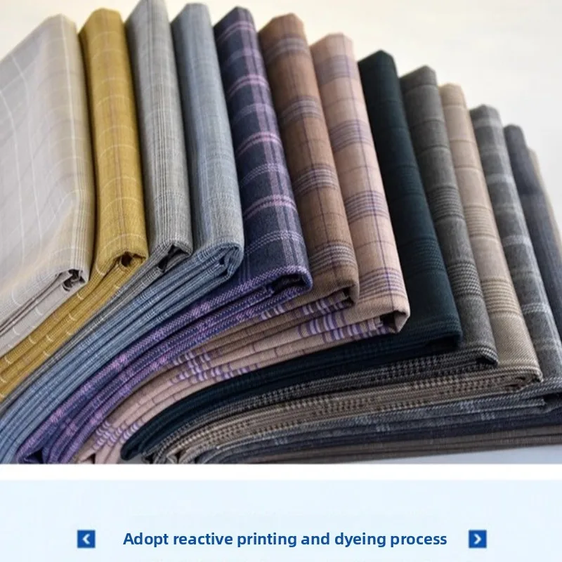 Autumn New British Style Suit Fabrics By Meters Vest Jacket Top Polyester Viscose Blend Fabric 340g/meter