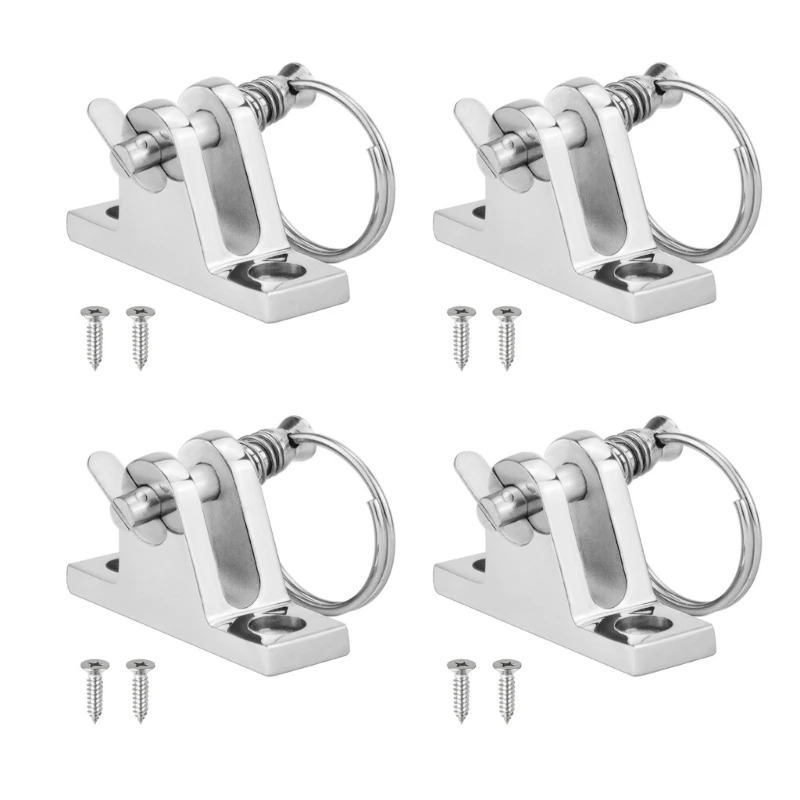 L5BC Marine Awning Mounting Bimini Top Deck Hinge Stable Brackets and Stainless Fasteners for Sailboats Canopy