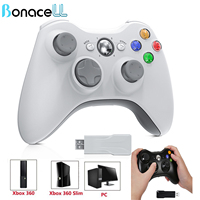 For Xbox 360/Slim/Elite/Winodow Video Game Gamepad Wireless/wired 2.4G Gaming Controller PC 6-axis Joystick Dual Vibration
