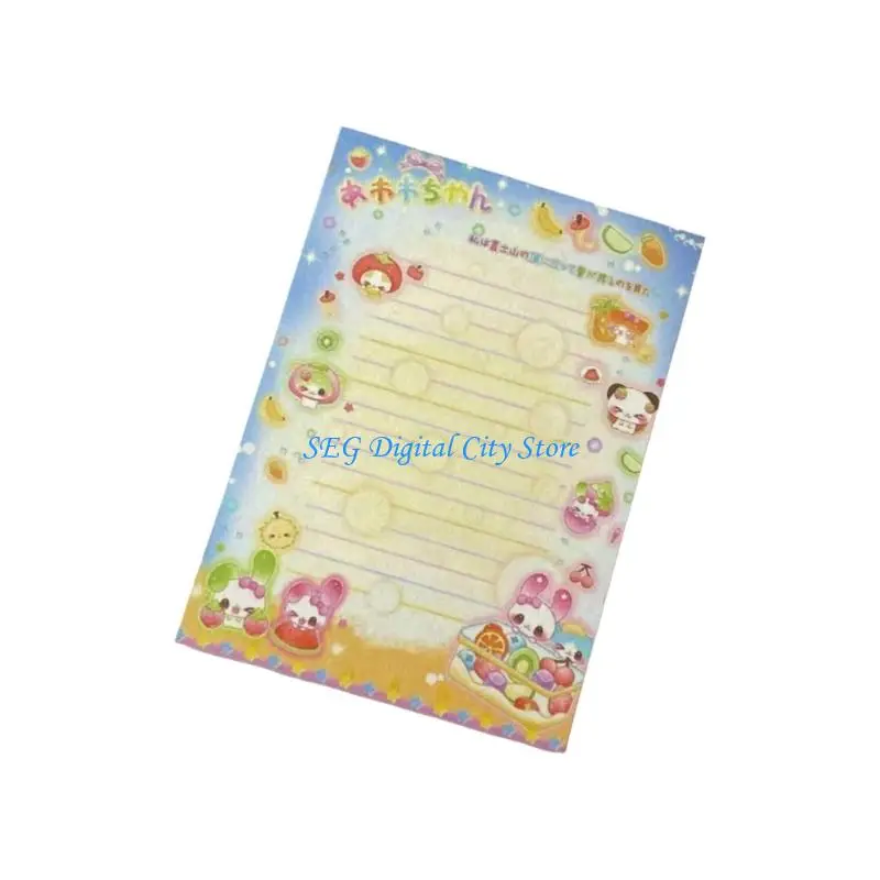 

U75B Adorable Cartoon Stationery Paper Without Adhesive for Writing Study Accessories