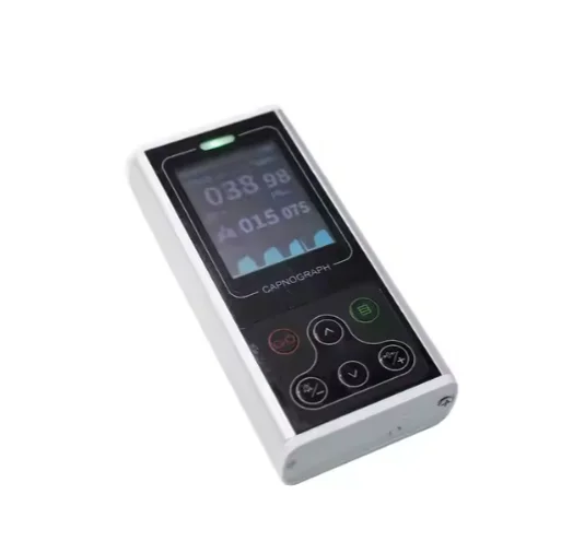 Veterinary Use Handheld RESP SpO2 PR CO2 Monitor with Thermometer EtCO2 Capnograph for Dog Cat Animals Sidestream Technology