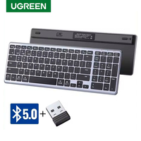 UGREEN KU005 Rechargeable Keyboard Wireless Bluetooth 5.0 2.4G 99 Keycaps Ultra thin for MacBook iPad PC Tablet USB C Keyboard