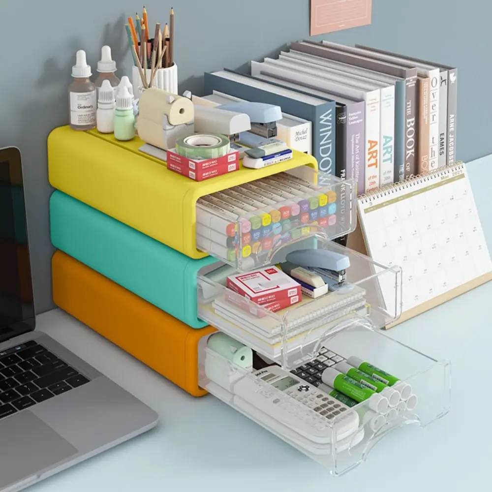 Office Supplies Earphone Stationery Remote Control Desktop Storage Drawer Jewelry Container Desktop Organizer Storage Cabinet