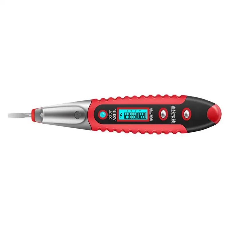 Voltage Tester Screwdriver Voltage Detector Pen With Sound And Light Alarm 12-250V Voltage Tester For AC/DC Circuit Detection