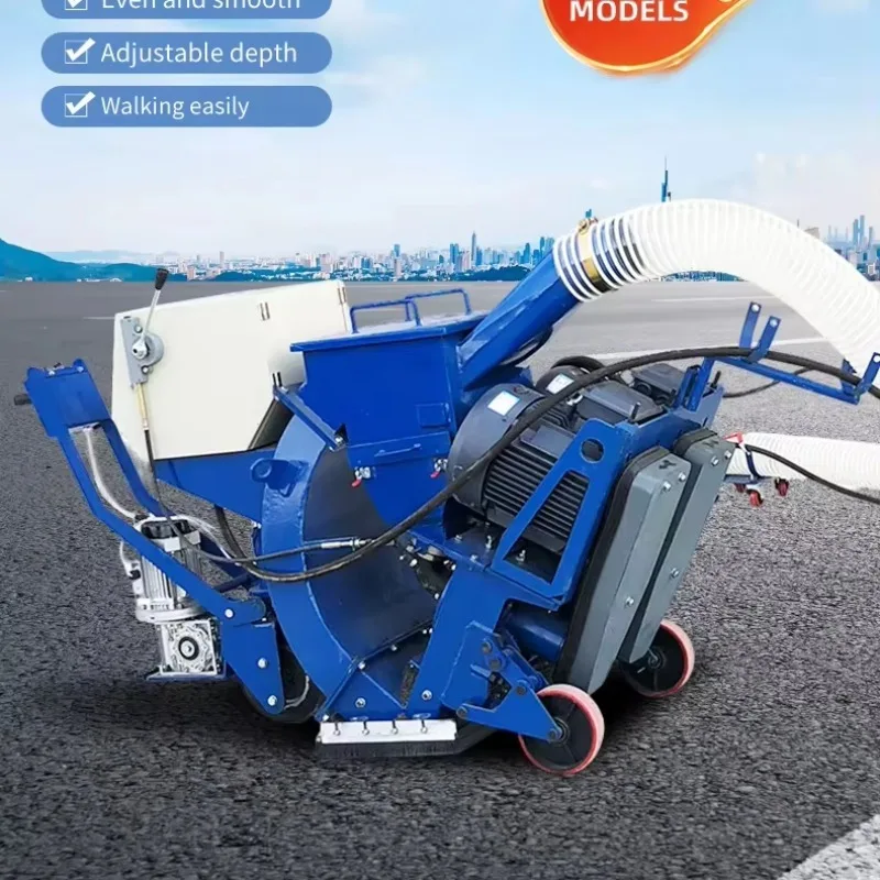 Portable 270mm Road Shot Blaster Single Motor Concrete Floor Prep Machine Compact Walk Behind Blasting Tool For Side Walk