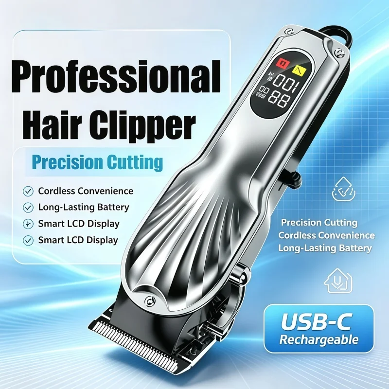 Neuer Professioneller Haarschneider für Männer, Hochleistungs-Rasiermaschine, Einstellbarer Kabelloser Haarschneider, 0-Gap-Trimmer, Haarschneidemaschine – Detail 1