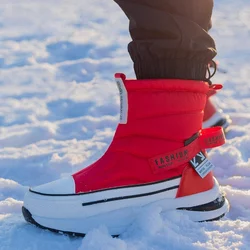 Stivali Stivali da neve multicolori da donna Stivali da coppia caldi e antiscivolo ispessiti Scarpe invernali casual impermeabili in peluche Novità