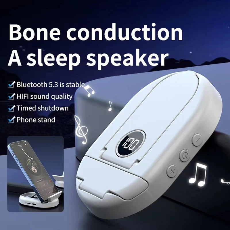 

﻿ Pocket Bluetooth Speaker Under Pillow Bone Conduction Sound Box Rechargeable Wireless Music Player Improve Sleep Timed off