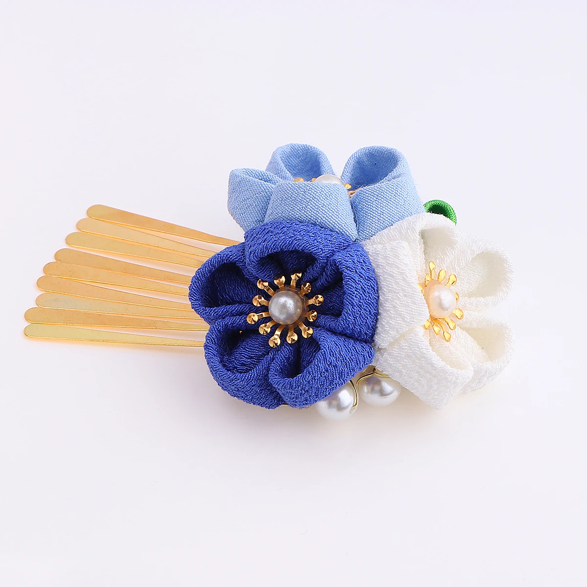 

Cherry Blossom Hairpins Blue Girls Kimono Accessories Flower Clips for Photography Tourism Wedding Party Festival Costume