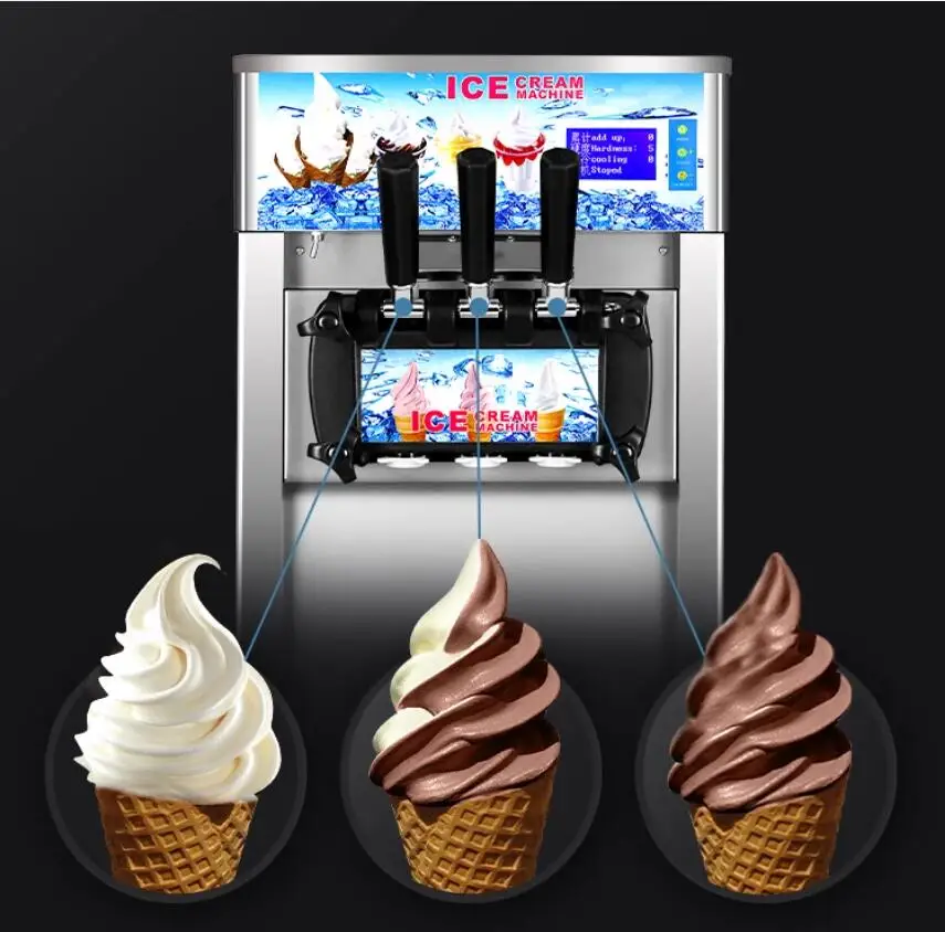 

Soft Ice Cream Machine For Milk Tea Shop Cold Drink Shop Supermarket Automatic Vending Ice Cream Machine achine 18/H