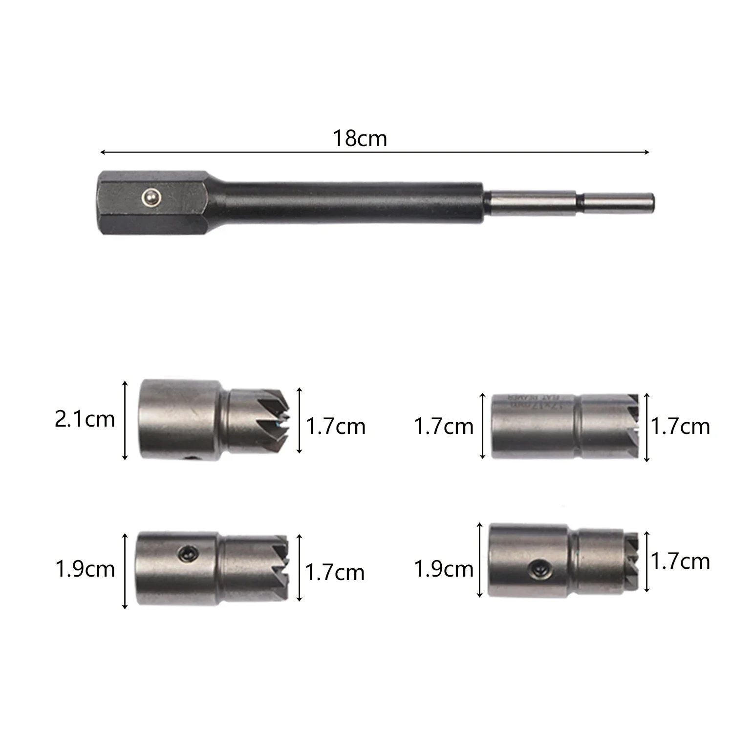Alloy Steel Valve Seat Reamer 6 Pcs/set Diesel Injector Seat Reamer Set Carbon Deposit Removal Reamer Car Repair Tool